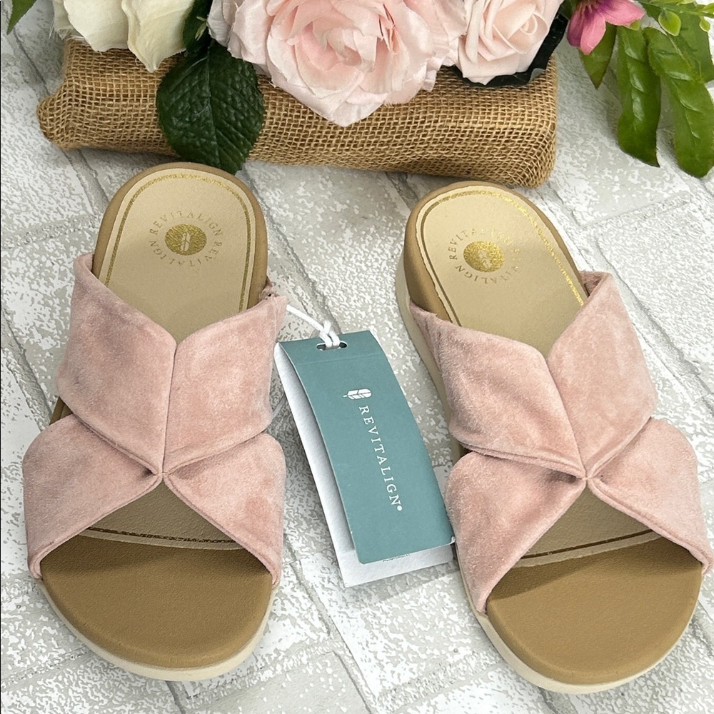 Revitalign Women's Blush Suede Sandals